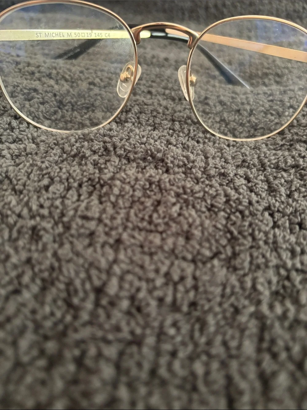 Round Metal Blue Light Glasses in Gold and Black
